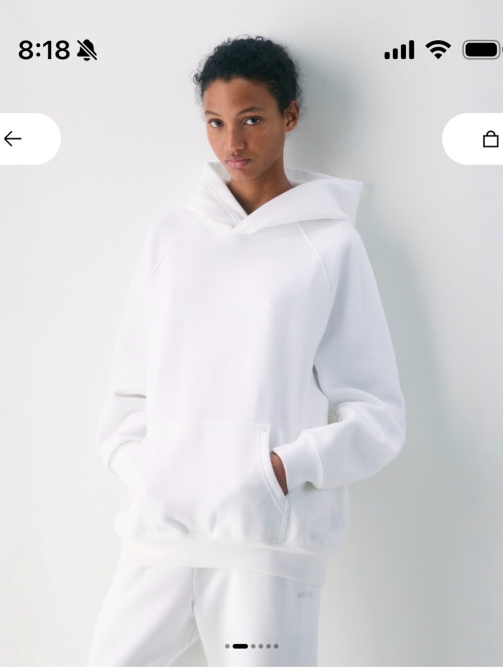 Aritzia white TNA hoodie